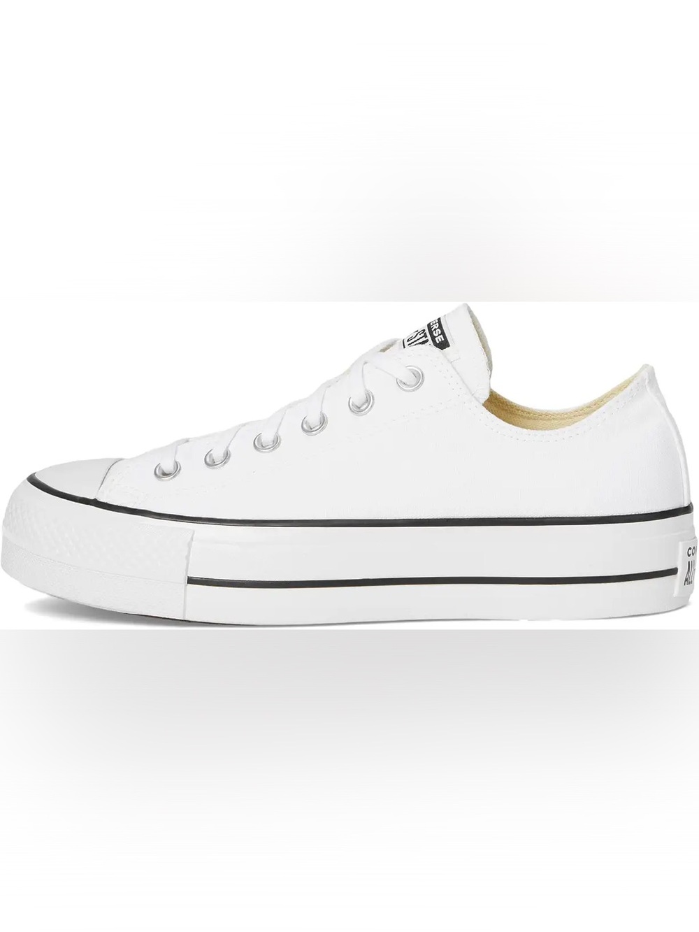 Chuck Taylor All Star Low-Top Platform Sneaker - White/Black - 7